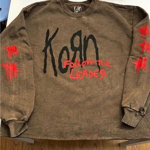 Korn Brown Graphic Sweatshirt